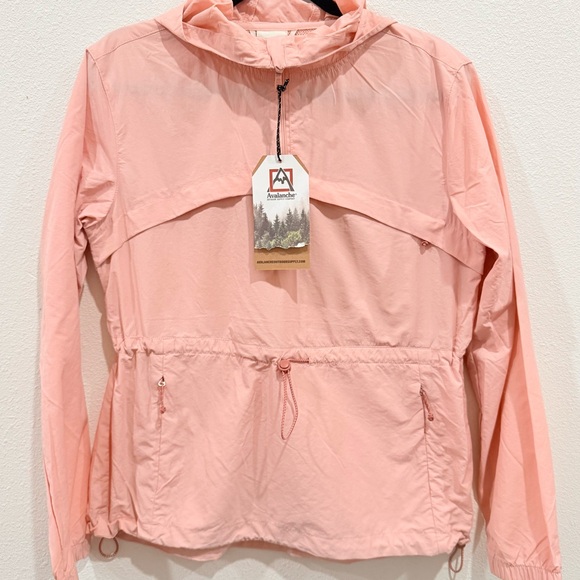 Avalanche Pink Lightweight Hooded Windbreaker Jacket • Zip Pockets • Size S - Picture 7 of 14
